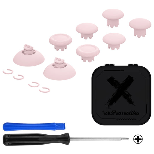 eXtremeRate EDGE Sticks Replacement Interchangeable Thumbsticks for PS5 & PS4 All Model Controllers - Cherry Blossoms