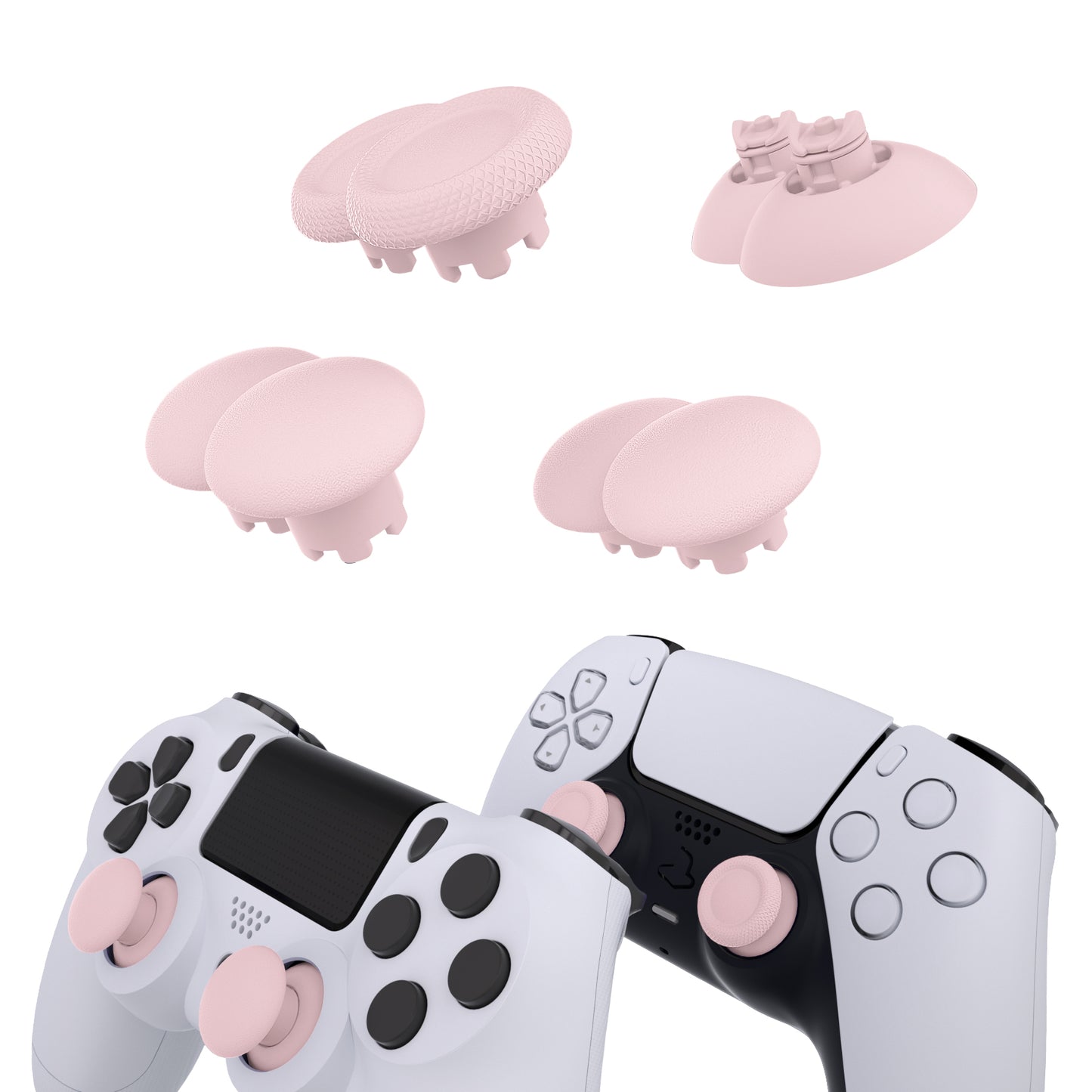 eXtremeRate EDGE Sticks Replacement Interchangeable Thumbsticks for PS5 & PS4 All Model Controllers - Cherry Blossoms