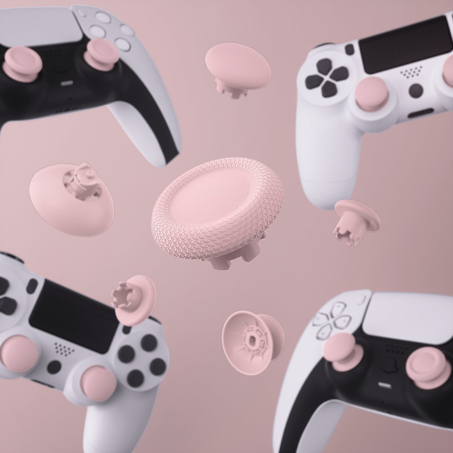 eXtremeRate EDGE Sticks Replacement Interchangeable Thumbsticks for PS5 & PS4 All Model Controllers - Cherry Blossoms