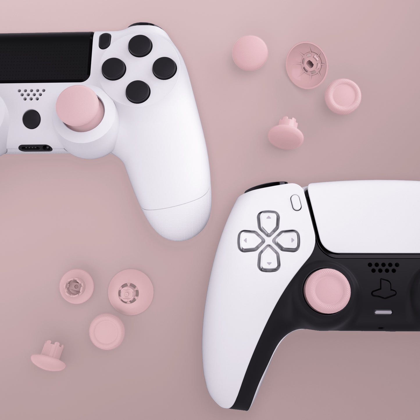 eXtremeRate EDGE Sticks Replacement Interchangeable Thumbsticks for PS5 & PS4 All Model Controllers - Cherry Blossoms