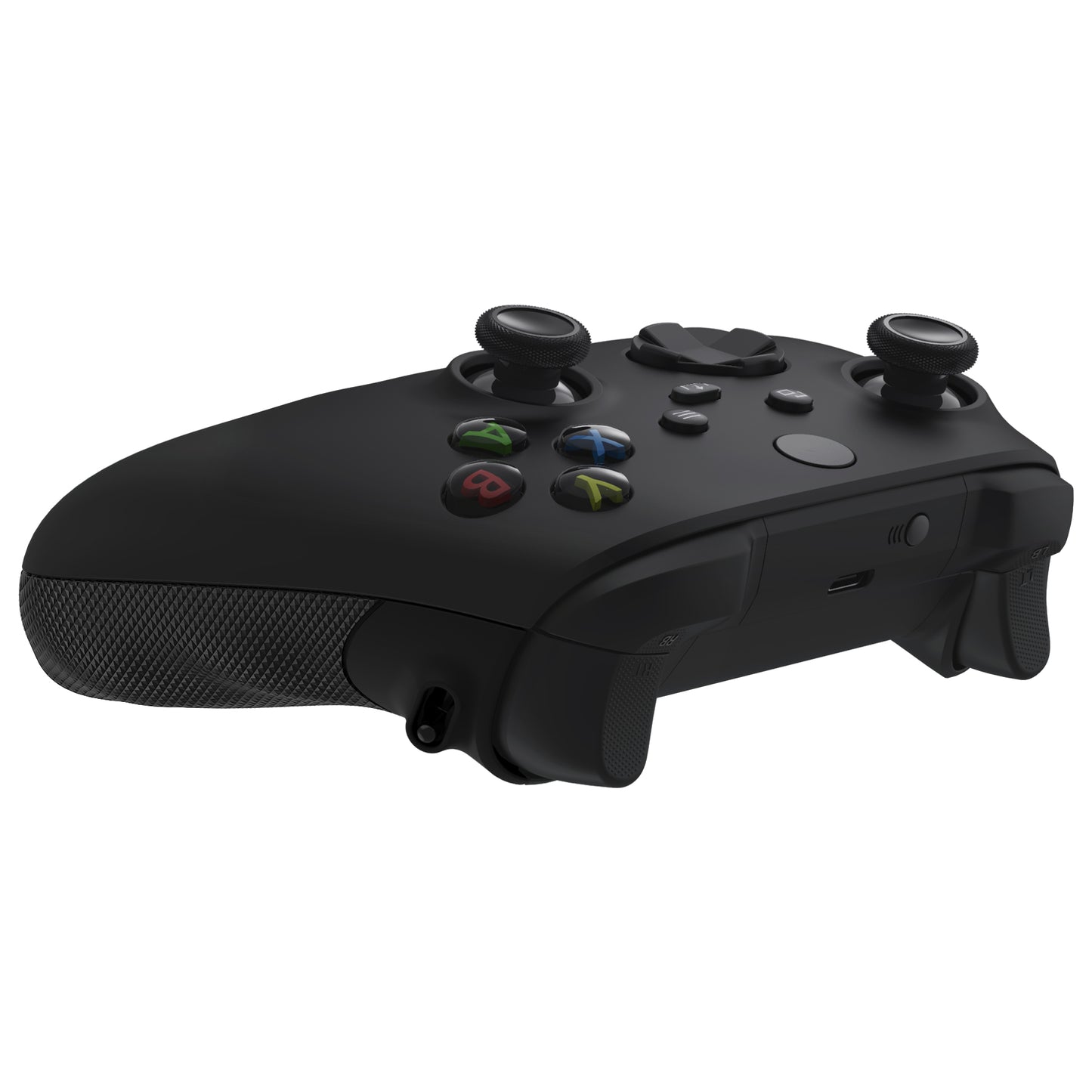 eXtremeRate FLEXOR Rubberized Side Rails Grips Trigger Stop Kit for Xbox Series X/S Controller & Xbox Core Controller - Shadow Black