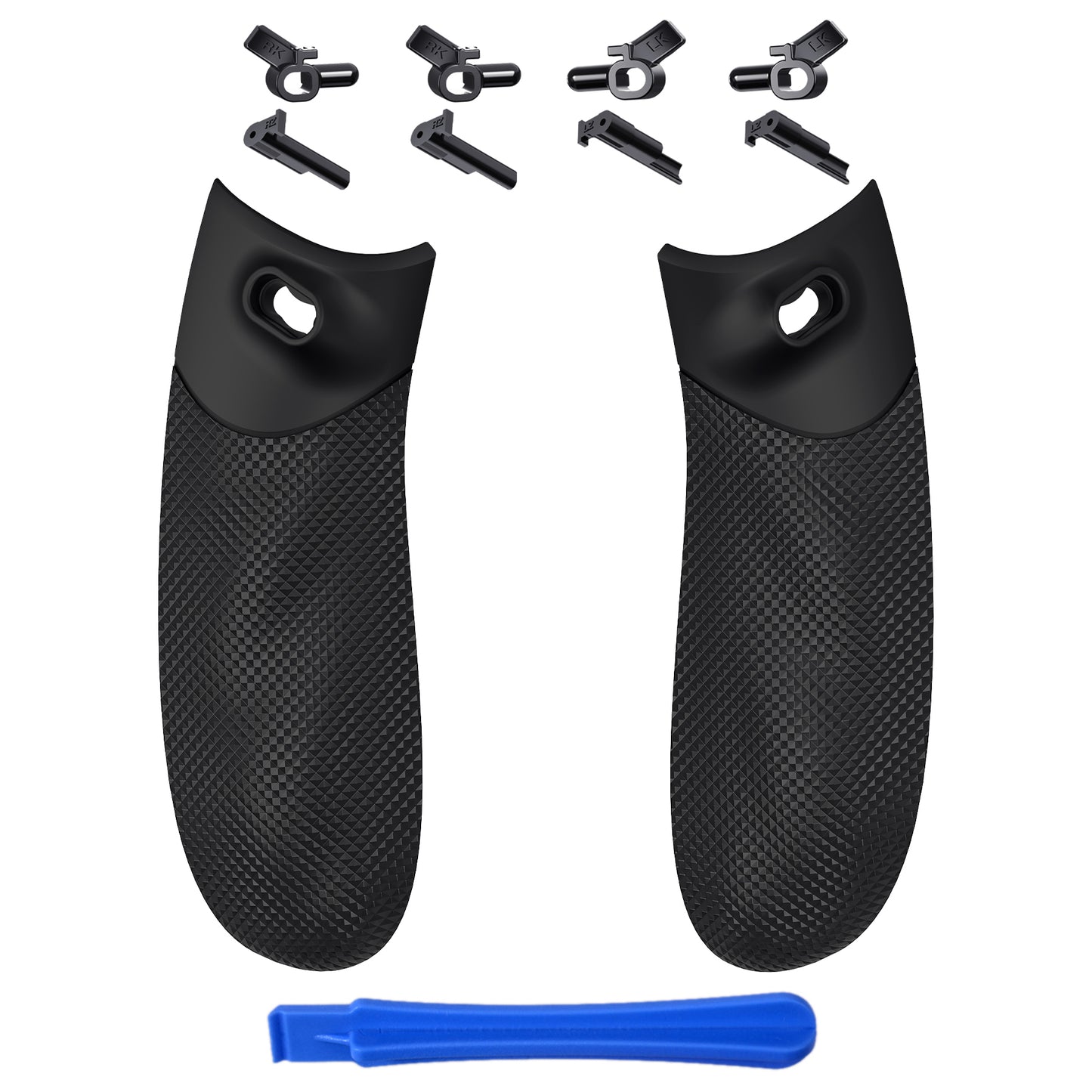 eXtremeRate FLEXOR Rubberized Side Rails Grips Trigger Stop Kit for Xbox Series X/S Controller & Xbox Core Controller - Shadow Black