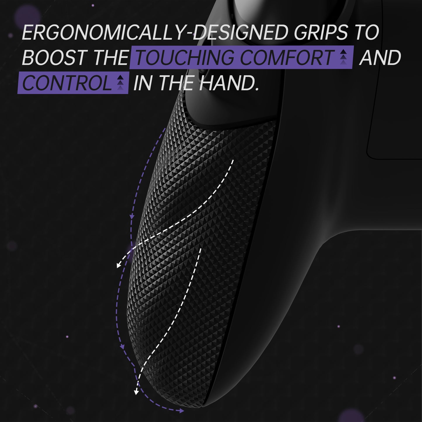 eXtremeRate FLEXOR Rubberized Side Rails Grips Trigger Stop Kit for Xbox Series X/S Controller & Xbox Core Controller - Shadow Black