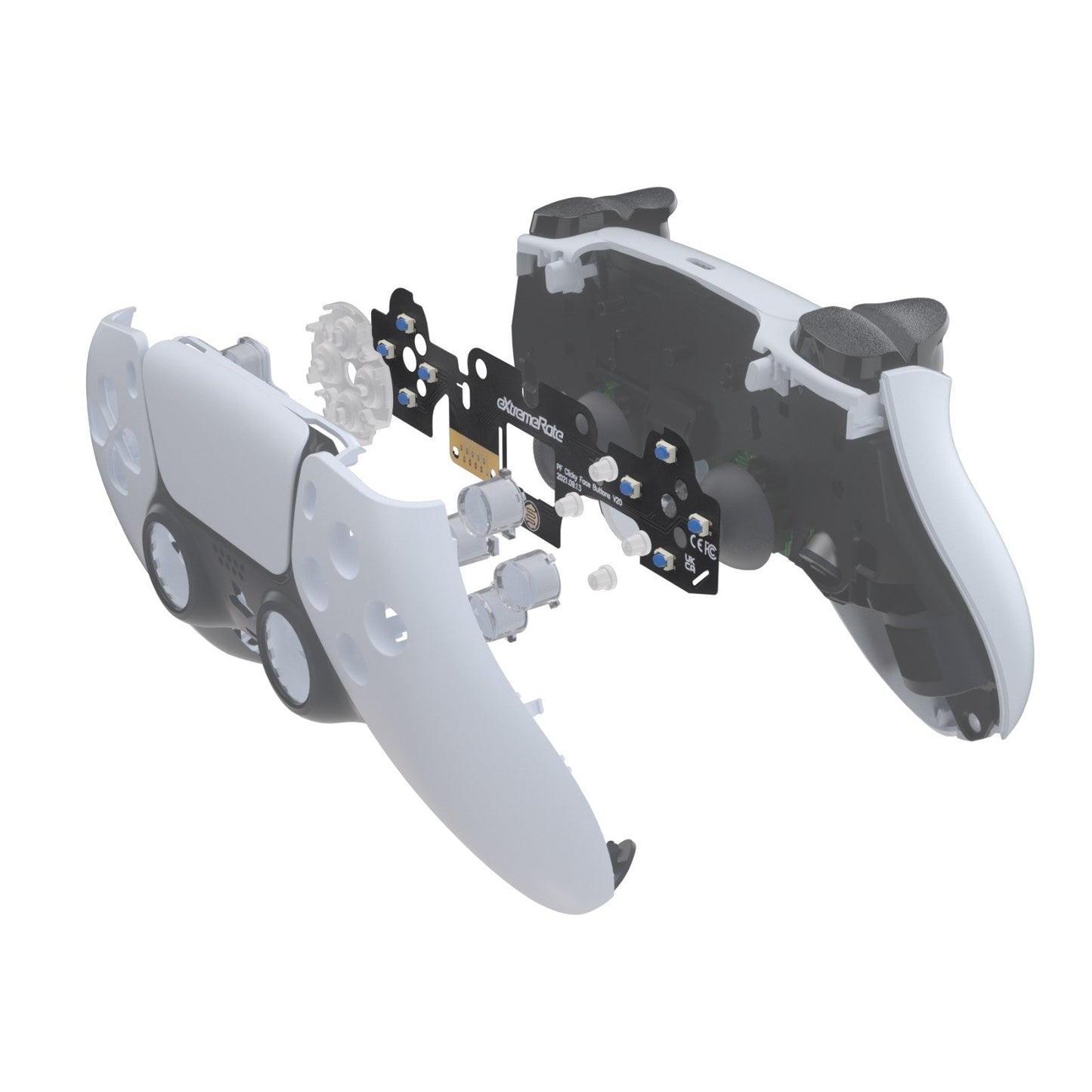 eXtremeRate Face Clicky Kit V2 for PS5 Controller BDM-010 & BDM-020, Custom Tactile Dpad Action Buttons for PS5 Controller eXtremeRate
