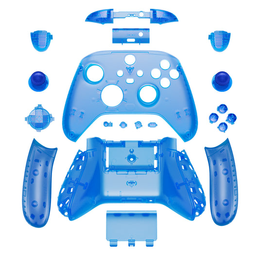 eXtremeRate Full Set Housing Shell Case with Buttons for Xbox Series X & S Controller - Transparent Blue eXtremeRate