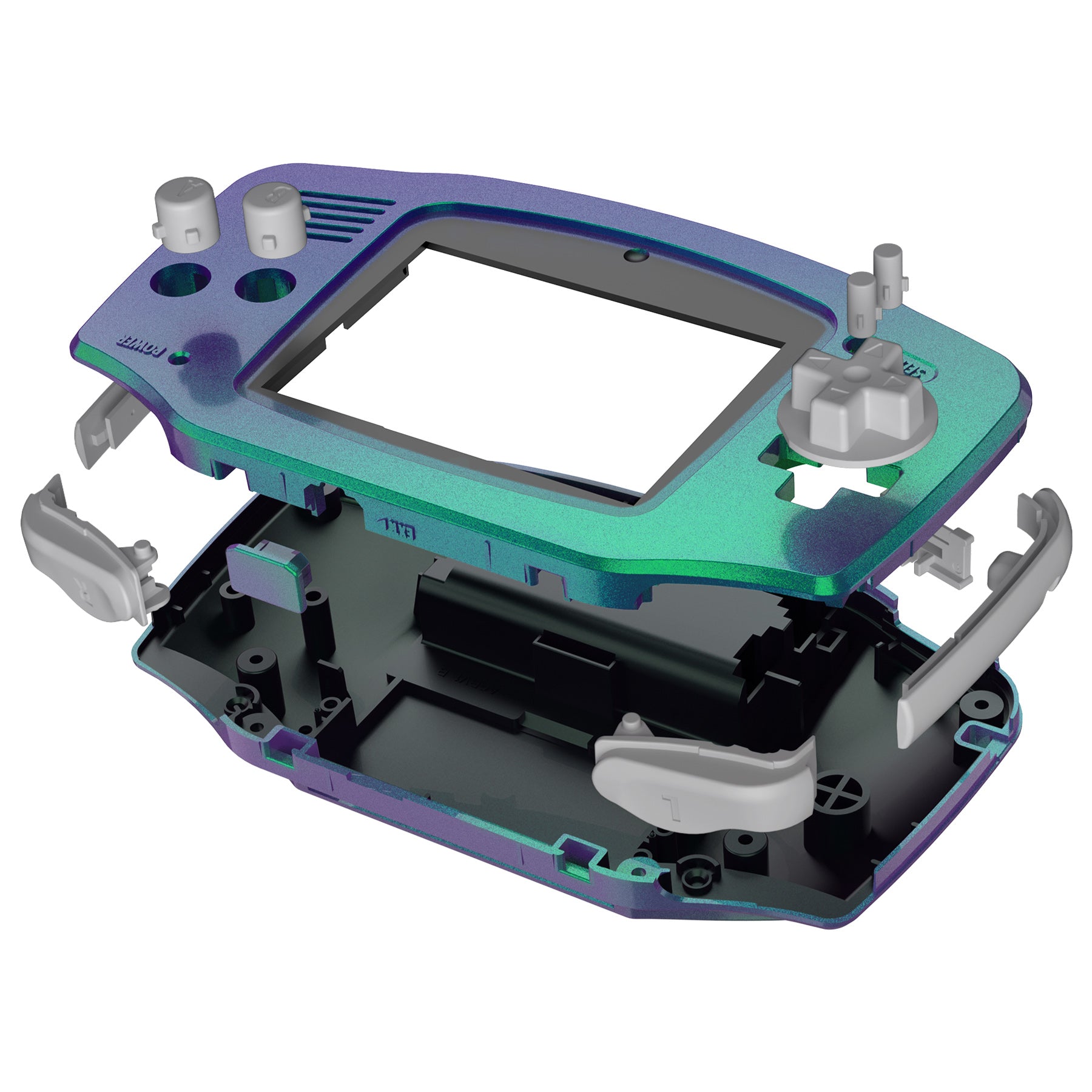 eXtremeRate IPS Ready Upgraded Chameleon Green Purple Replacement