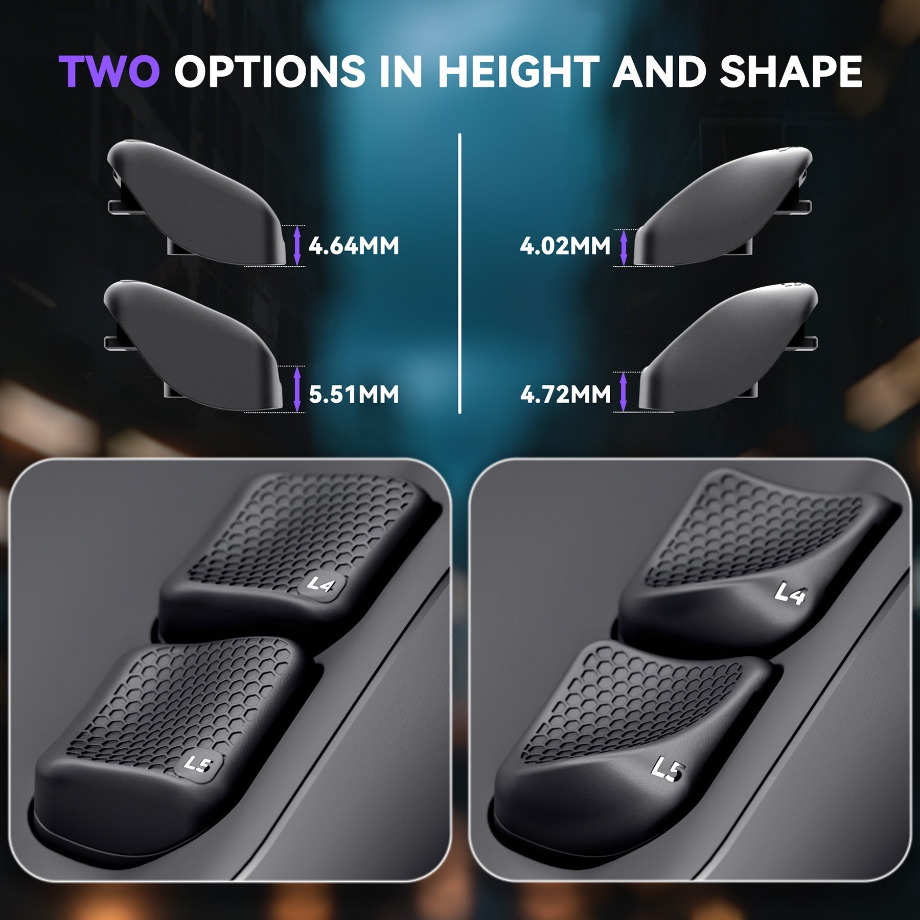 eXtremeRate Interchangeable Back Buttons Bottom Shell for Steam Deck LCD & OLED - with 2 Height Adjustable Buttons - Black eXtremeRate