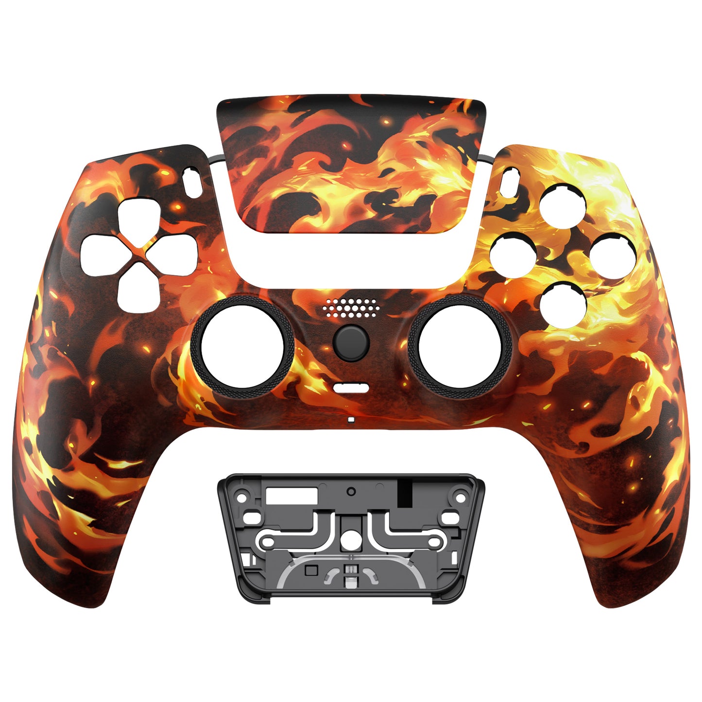 eXtremeRate LUNA Redesigned Replacement Front Shell with Touchpad Compatible with PS5 Controller BDM-010/020/030/040/050/060 - Blazing Magic