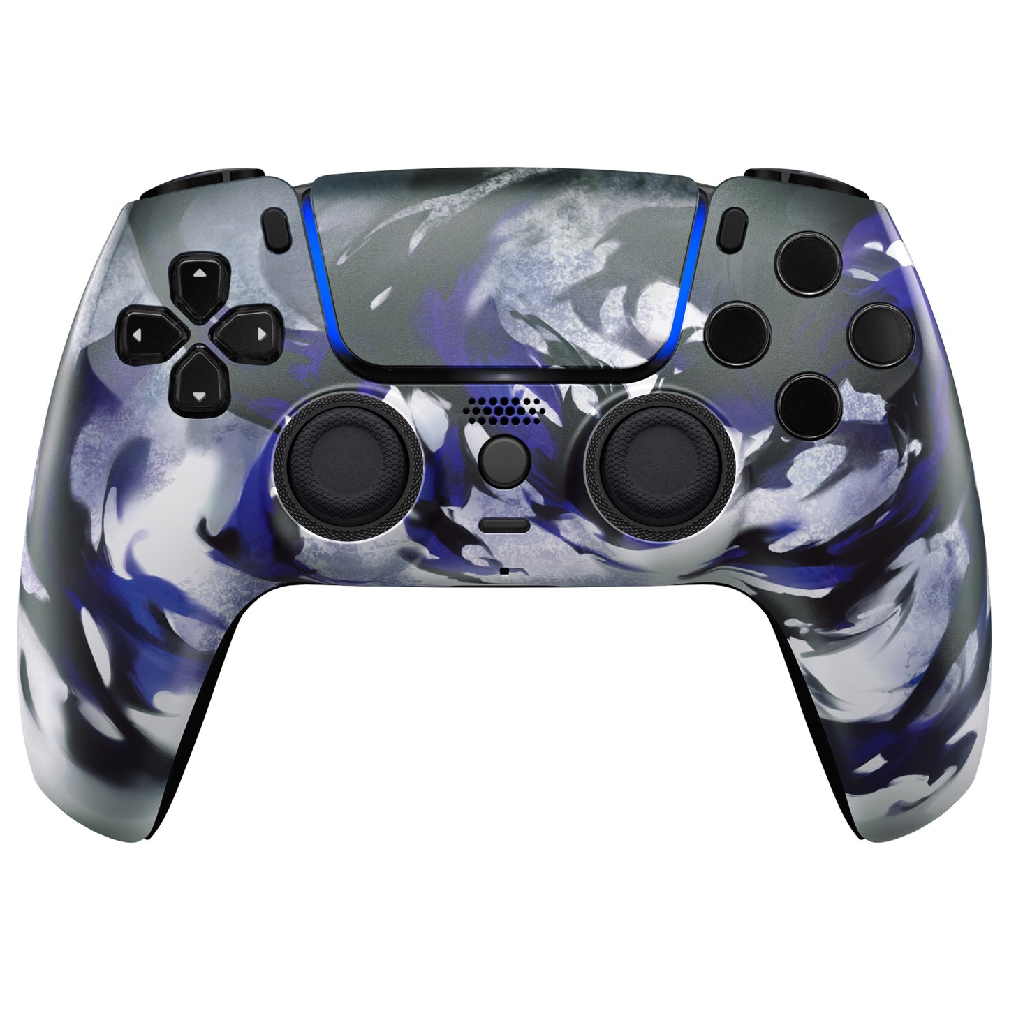eXtremeRate LUNA Redesigned Replacement Front Shell with Touchpad Compatible with PS5 Controller BDM-010/020/030/040/050/060 - Shadow Magic