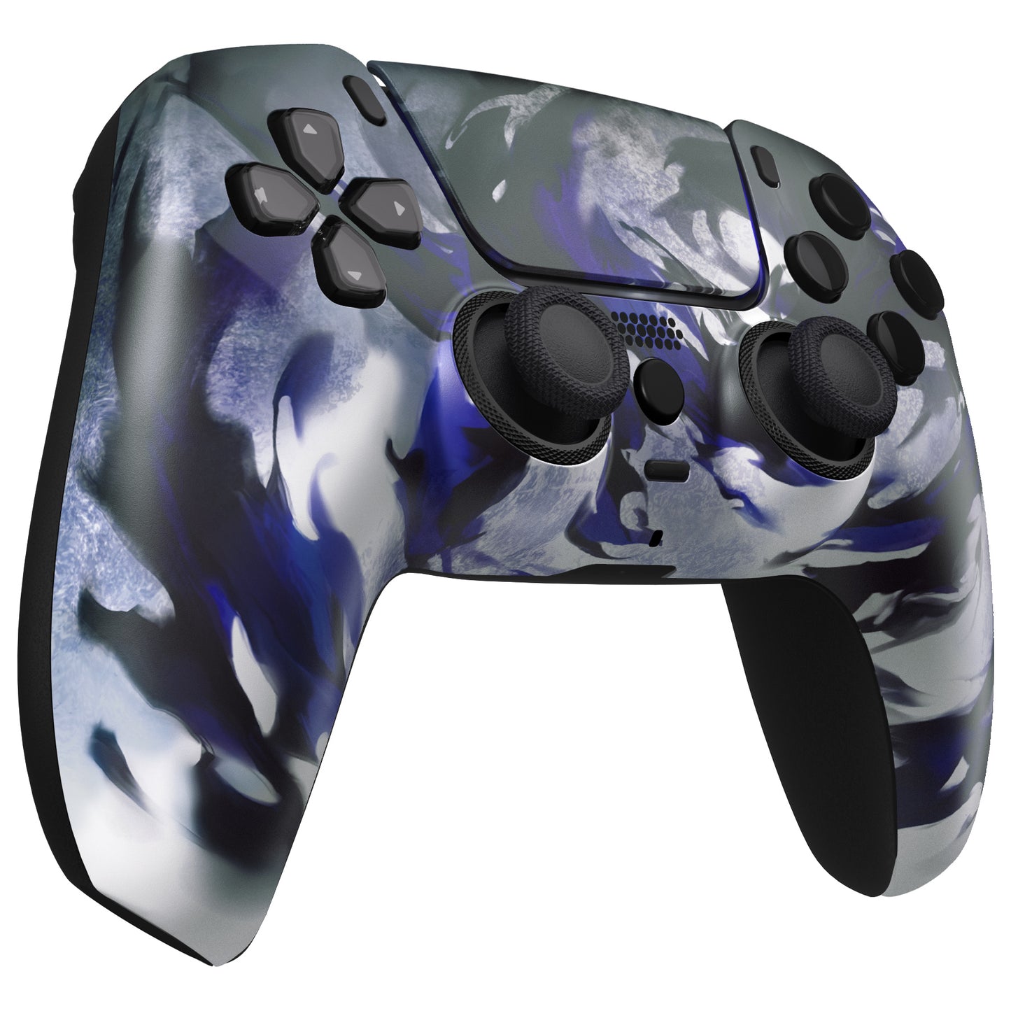 eXtremeRate LUNA Redesigned Replacement Front Shell with Touchpad Compatible with PS5 Controller BDM-010/020/030/040/050/060 - Shadow Magic