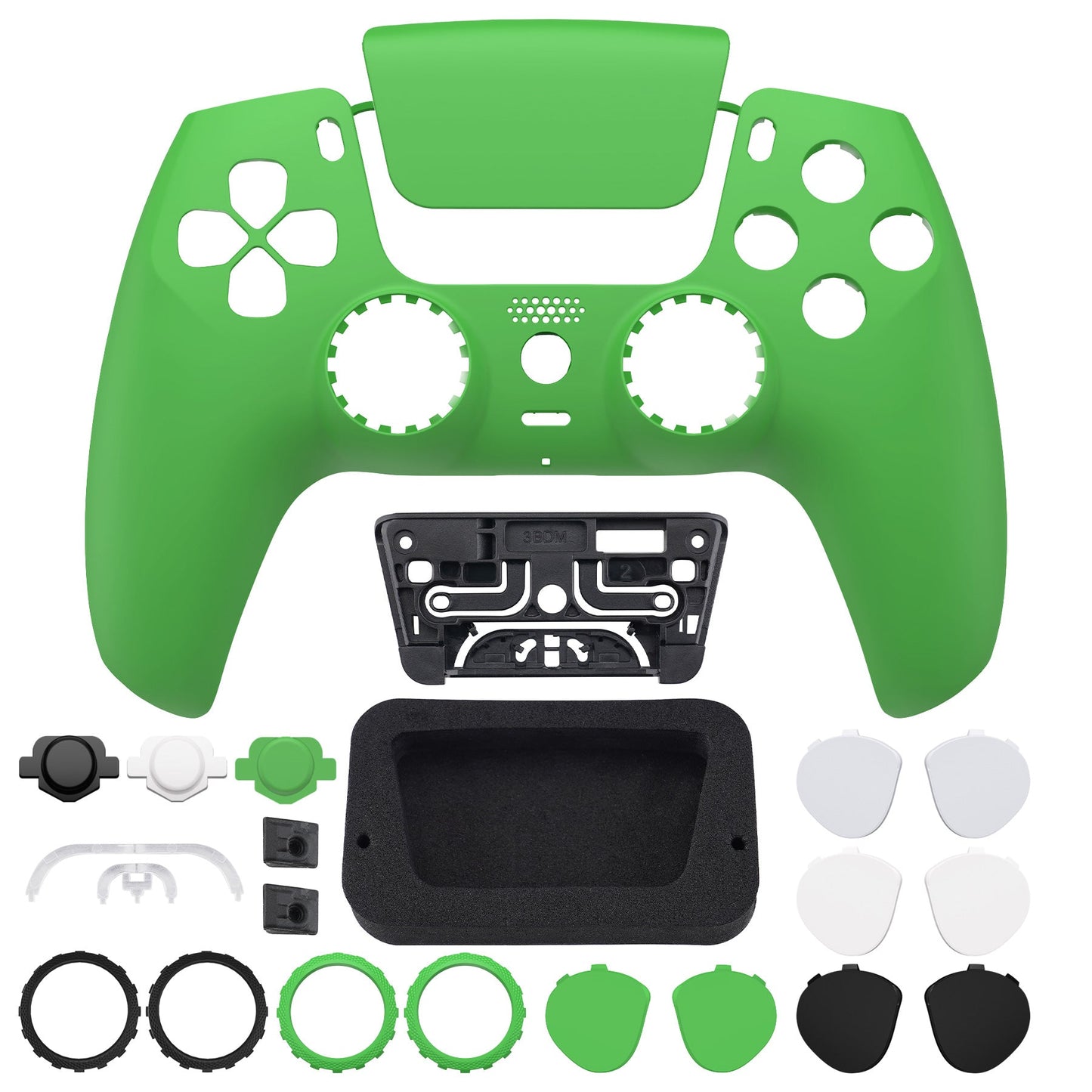 eXtremeRate LUNA Redesigned Replacement Front Shell with Touchpad Compatible with PS5 Controller BDM-010/020/030/040/050 - Green eXtremeRate