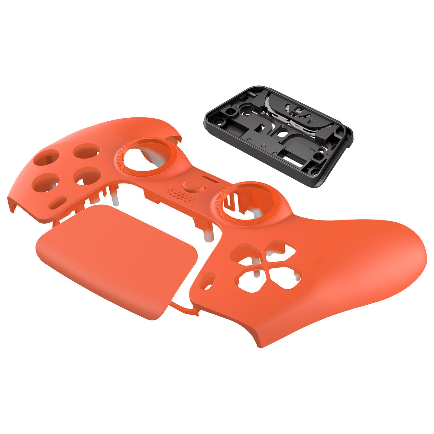 eXtremeRate LUNA Redesigned Replacement Front Shell with Touchpad Compatible with PS5 Controller BDM-010/020/030/040/050 - Orange
