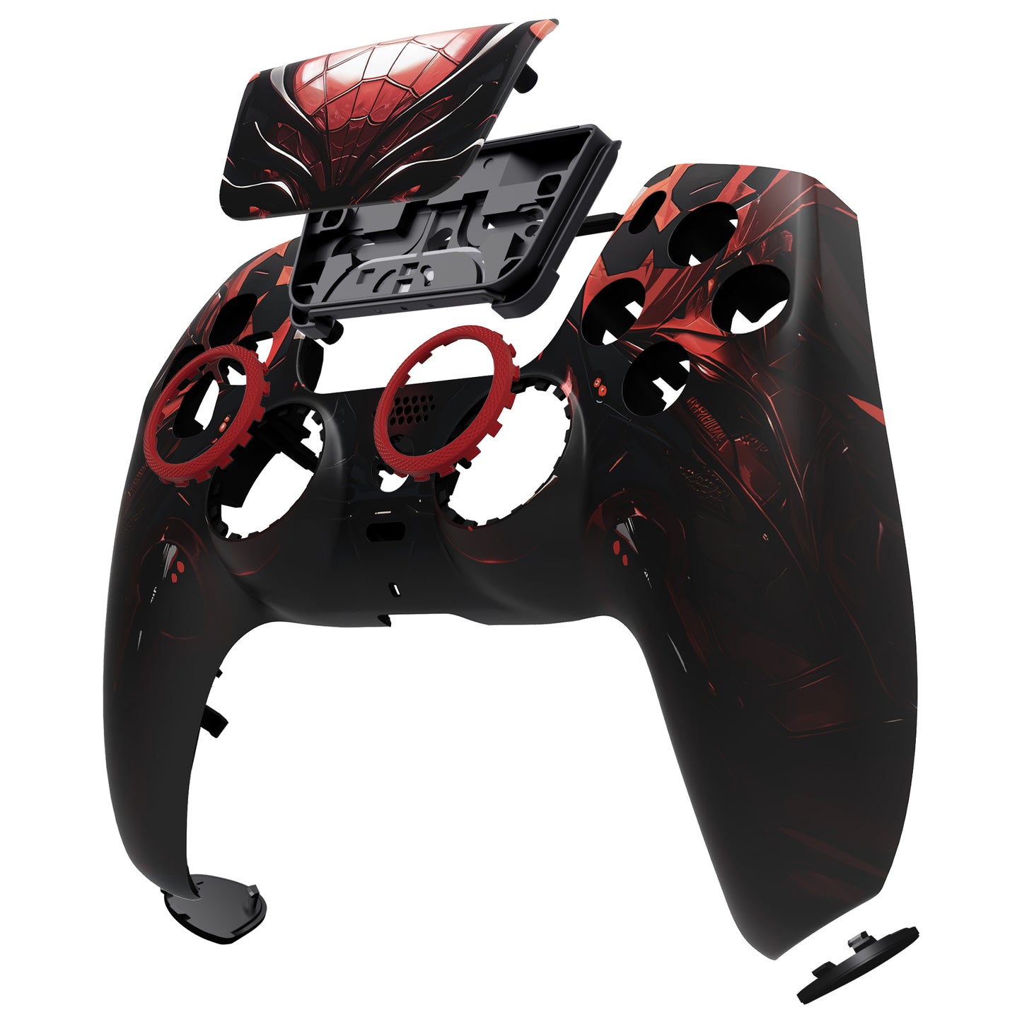 eXtremeRate LUNA Redesigned Replacement Front Shell with Touchpad Compatible with PS5 Controller BDM-010/020/030/040/050/060 - Spider Armor