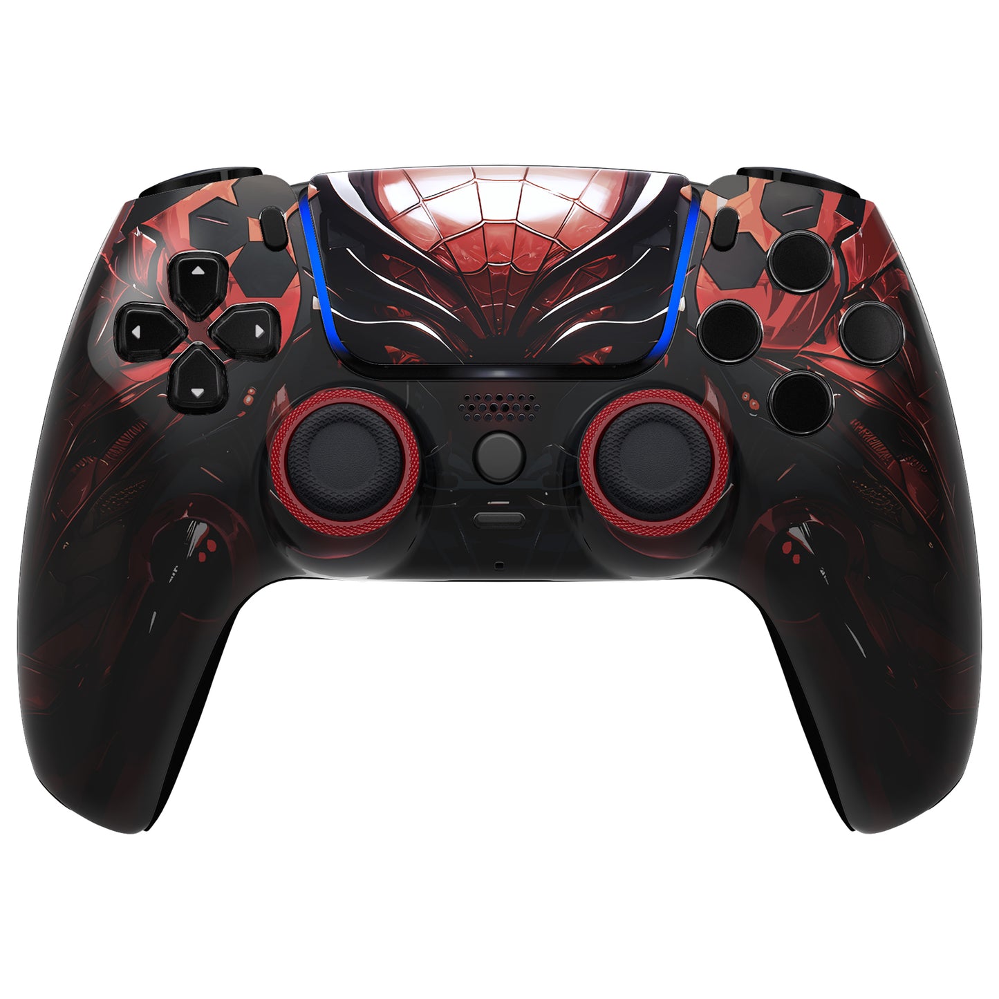 eXtremeRate LUNA Redesigned Replacement Front Shell with Touchpad Compatible with PS5 Controller BDM-010/020/030/040/050/060 - Spider Armor