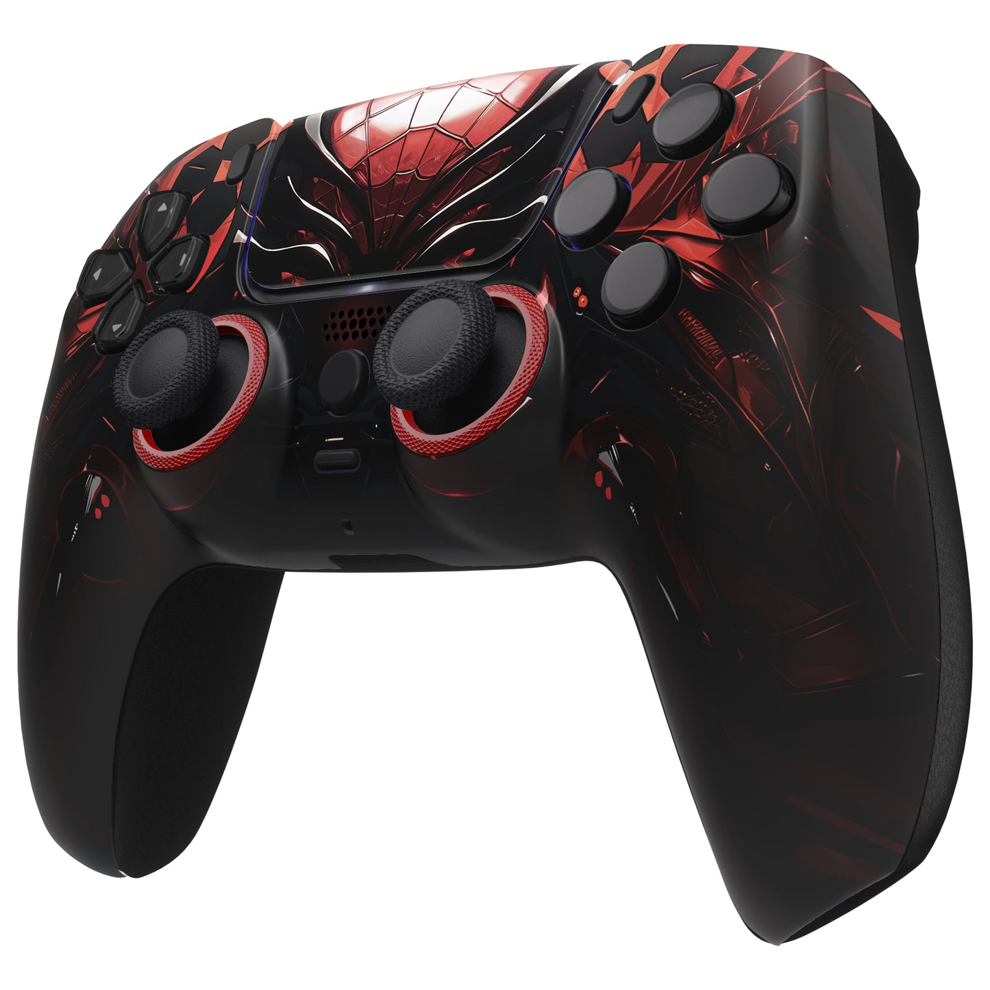 eXtremeRate LUNA Redesigned Replacement Front Shell with Touchpad Compatible with PS5 Controller BDM-010/020/030/040/050/060 - Spider Armor