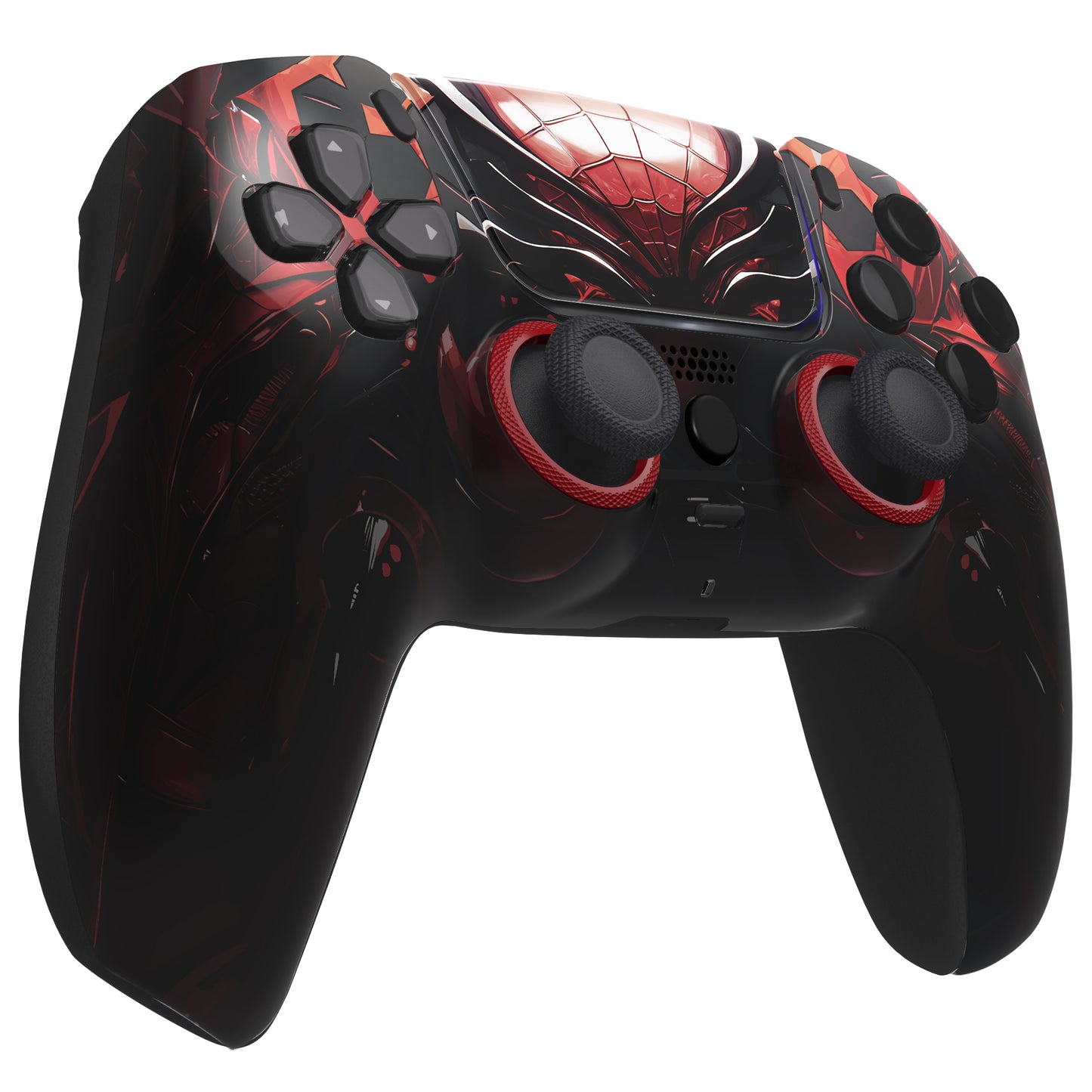 eXtremeRate LUNA Redesigned Replacement Front Shell with Touchpad Compatible with PS5 Controller BDM-010/020/030/040/050/060 - Spider Armor