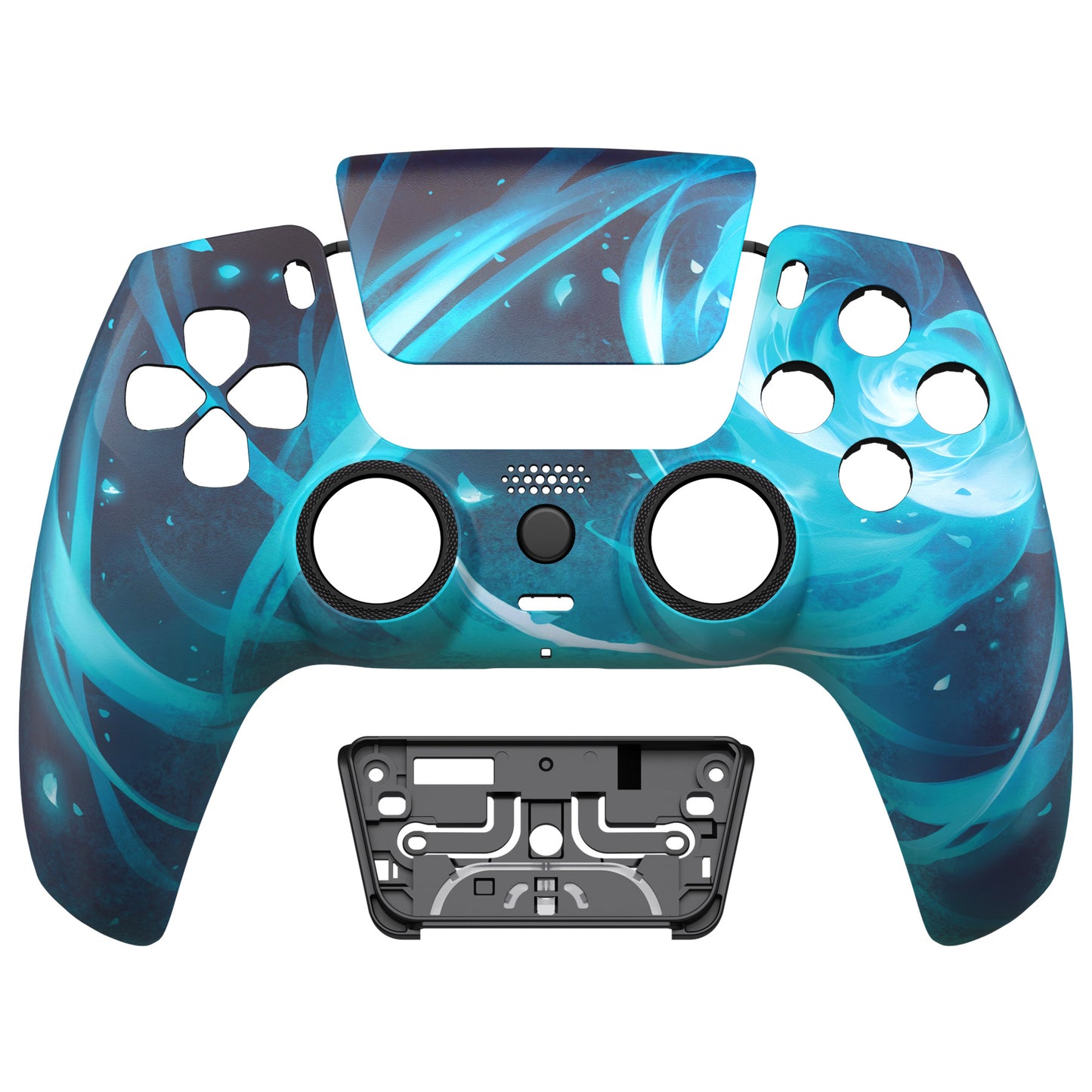 eXtremeRate LUNA Redesigned Replacement Front Shell with Touchpad Compatible with PS5 Controller BDM-010/020/030/040/050 - Aero Slash Magic