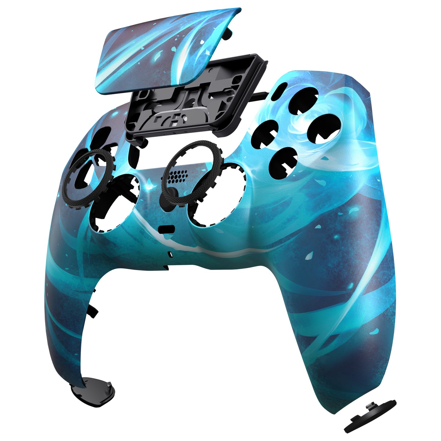 eXtremeRate LUNA Redesigned Replacement Front Shell with Touchpad Compatible with PS5 Controller BDM-010/020/030/040/050 - Aero Slash Magic