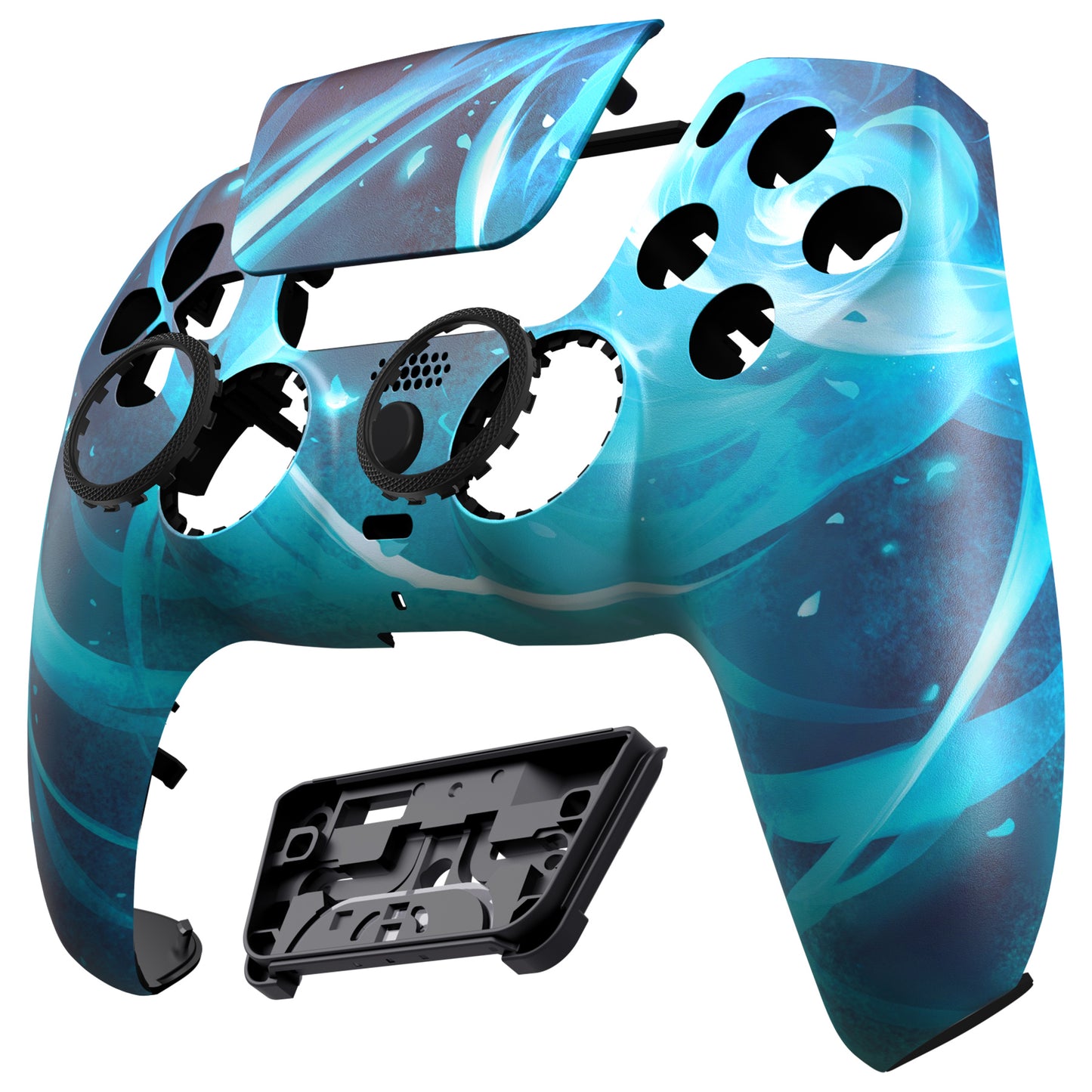 eXtremeRate LUNA Redesigned Replacement Front Shell with Touchpad Compatible with PS5 Controller BDM-010/020/030/040/050 - Aero Slash Magic