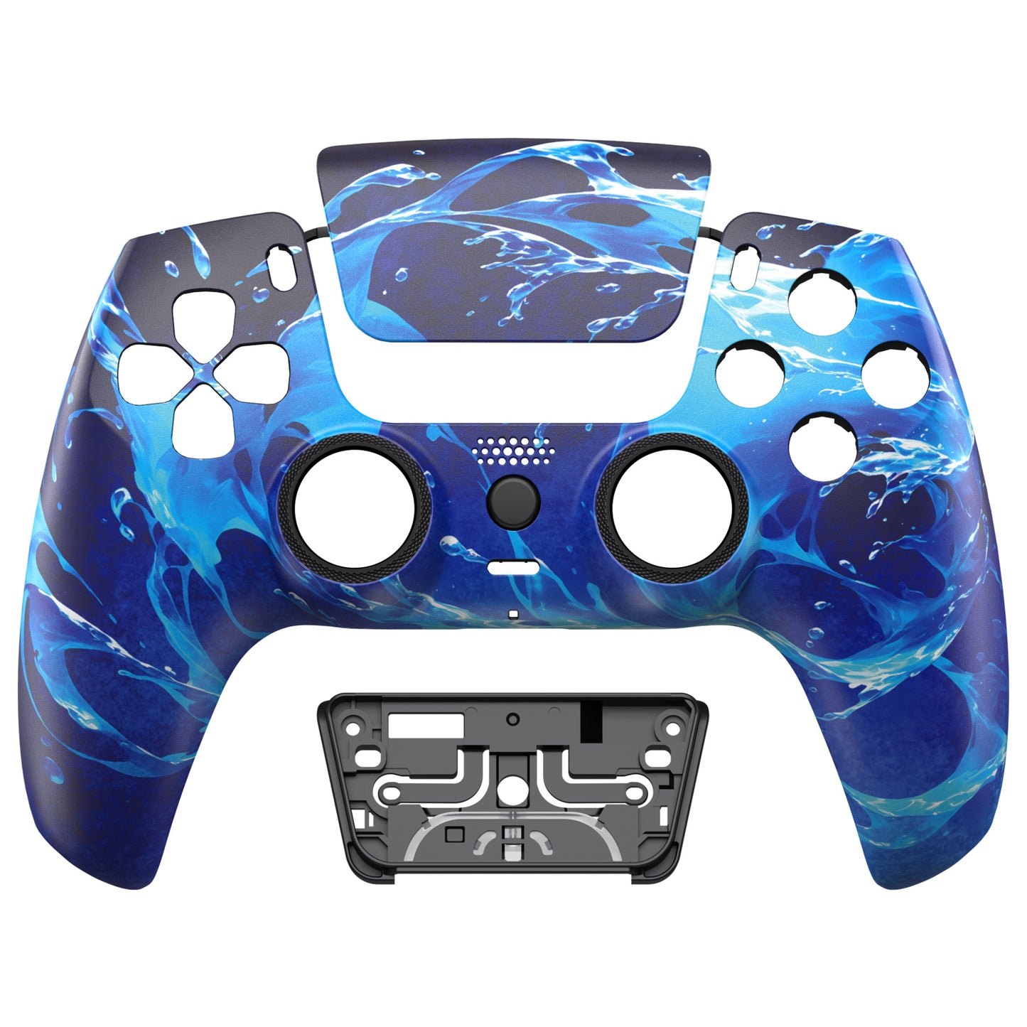 eXtremeRate LUNA Redesigned Replacement Front Shell with Touchpad Compatible with PS5 Controller BDM-010/020/030/040/050/060 - Aqua Magic