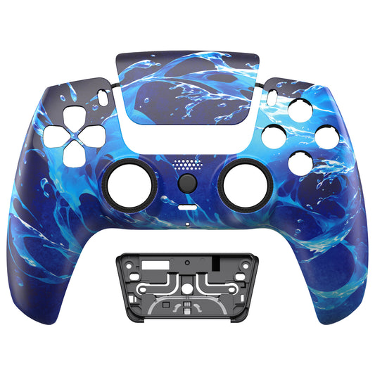 eXtremeRate LUNA Redesigned Replacement Front Shell with Touchpad Compatible with PS5 Controller BDM-010/020/030/040/050/060 - Aqua Magic