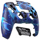 eXtremeRate LUNA Redesigned Replacement Front Shell with Touchpad Compatible with PS5 Controller BDM-010/020/030/040/050/060 - Aqua Magic