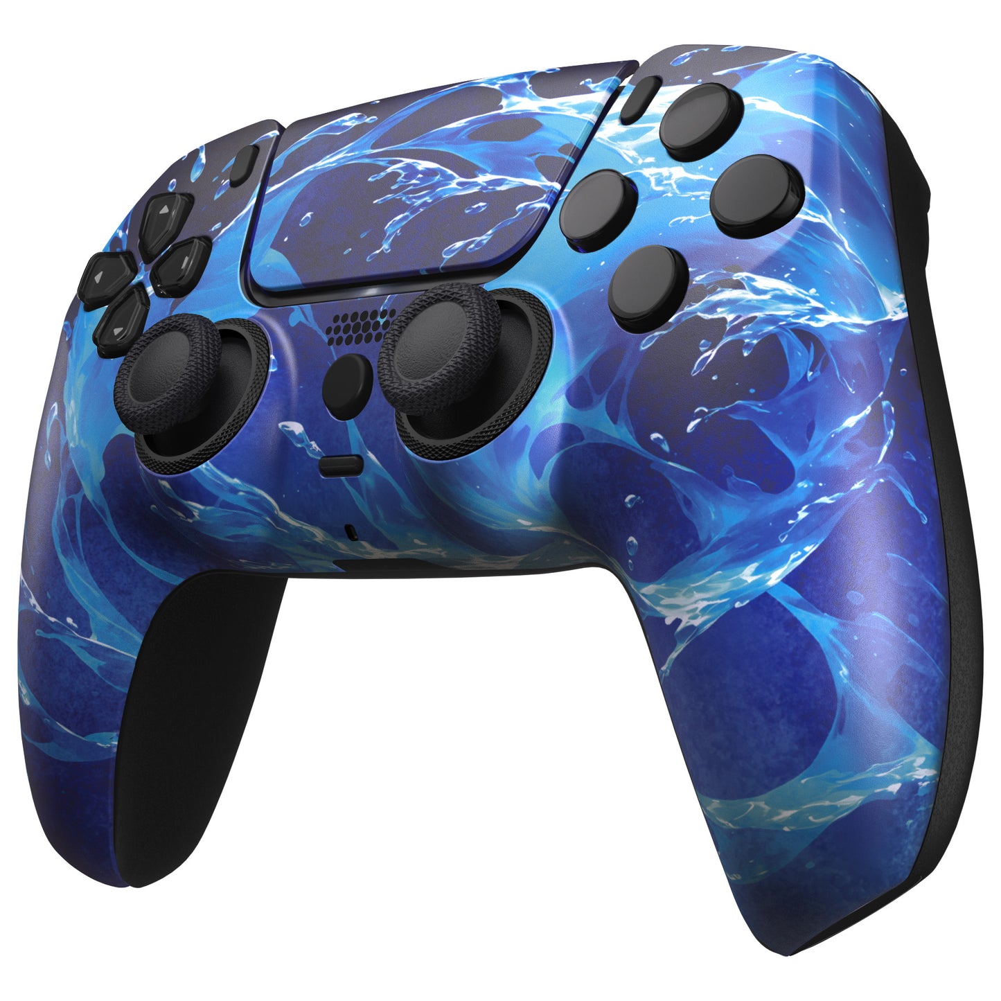eXtremeRate LUNA Redesigned Replacement Front Shell with Touchpad Compatible with PS5 Controller BDM-010/020/030/040/050/060 - Aqua Magic