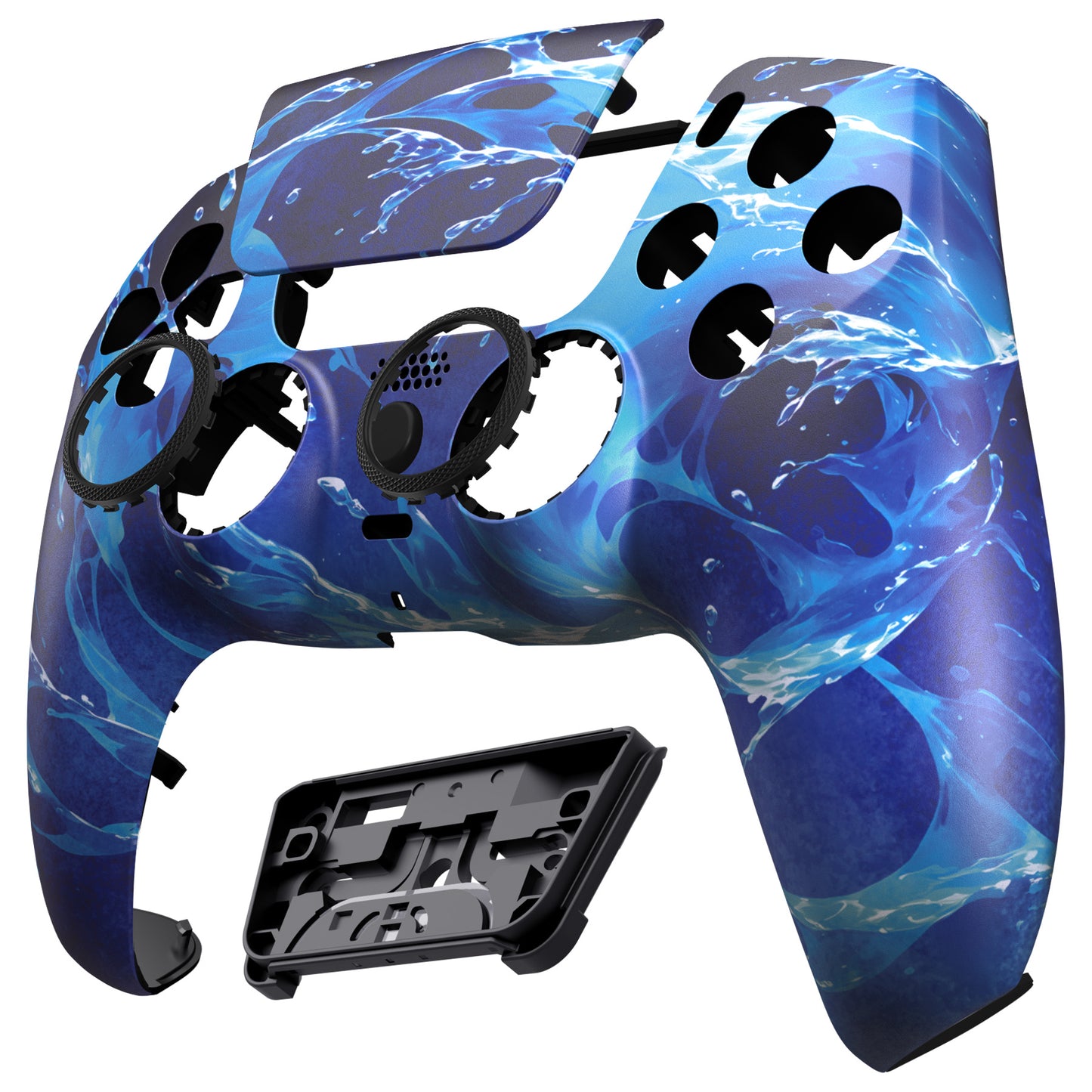 eXtremeRate LUNA Redesigned Replacement Front Shell with Touchpad Compatible with PS5 Controller BDM-010/020/030/040/050/060 - Aqua Magic