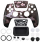 eXtremeRate LUNA Redesigned Replacement Front Shell with Touchpad Compatible with PS5 Controller BDM-010/020/030/040/050 - Blossom In The Darkness