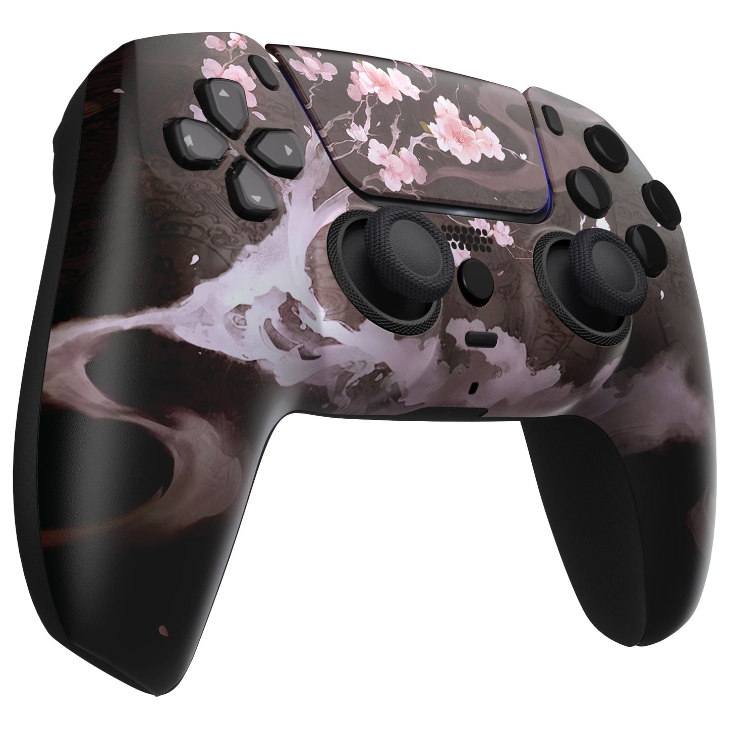 eXtremeRate LUNA Redesigned Replacement Front Shell with Touchpad Compatible with PS5 Controller BDM-010/020/030/040/050 - Blossom In The Darkness