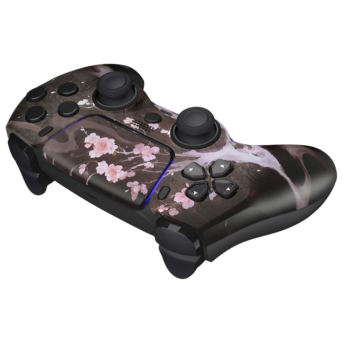 eXtremeRate LUNA Redesigned Replacement Front Shell with Touchpad Compatible with PS5 Controller BDM-010/020/030/040/050 - Blossom In The Darkness