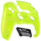 eXtremeRate LUNA Redesigned Replacement Front Shell with Touchpad Compatible with PS5 Controller BDM-010/020/030/040/050/060- Clear Lime Green