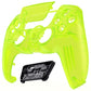 eXtremeRate LUNA Redesigned Replacement Front Shell with Touchpad Compatible with PS5 Controller BDM-010/020/030/040/050/060- Clear Lime Green