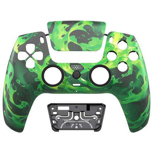 eXtremeRate LUNA Redesigned Replacement Front Shell with Touchpad Compatible with PS5 Controller BDM-010/020/030/040/050/060 - Corrosion Magic