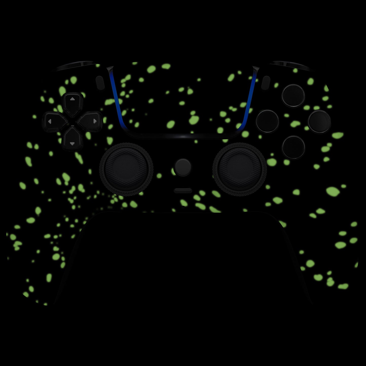 eXtremeRate LUNA Redesigned Replacement Front Shell with Touchpad Compatible with PS5 Controller BDM-010/020/030/040/050 - Glow in Dark - Cosmic Camo