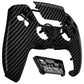 eXtremeRate LUNA Redesigned Replacement Front Shell with Touchpad Compatible with PS5 Controller BDM-010/020/030/040/050/060 - Graphite Carbon Fiber