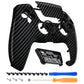 eXtremeRate LUNA Redesigned Replacement Front Shell with Touchpad Compatible with PS5 Controller BDM-010/020/030/040/050/060 - Graphite Carbon Fiber