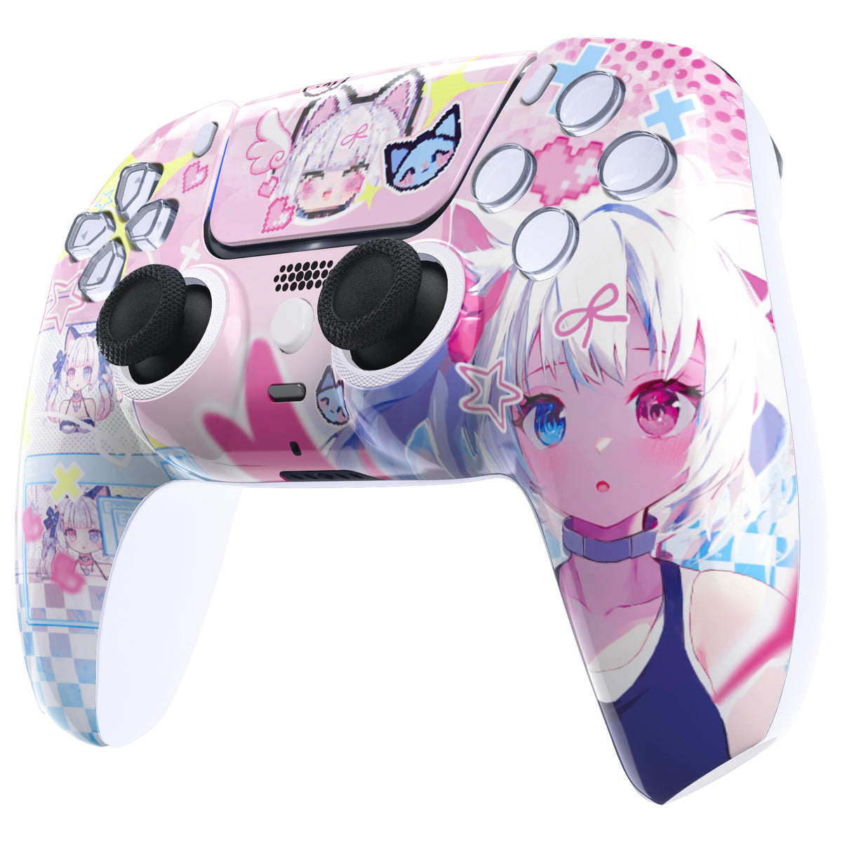 eXtremeRate LUNA Redesigned Replacement Front Shell with Touchpad Compatible with PS5 Controller BDM-010/020/030/040/050/060 - MeWoow