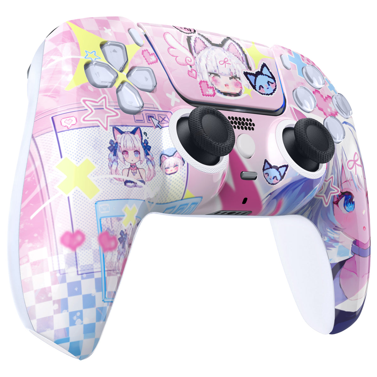 eXtremeRate LUNA Redesigned Replacement Front Shell with Touchpad Compatible with PS5 Controller BDM-010/020/030/040/050/060 - MeWoow