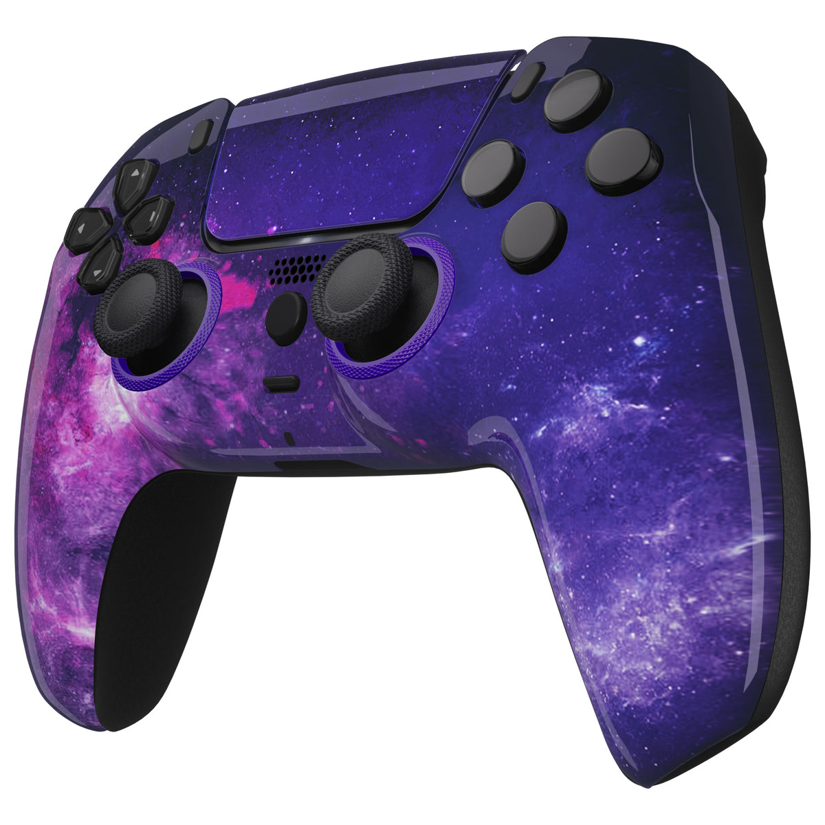 eXtremeRate LUNA Redesigned Replacement Front Shell with Touchpad Compatible with PS5 Controller BDM-010/020/030/040/050/060 - Nebula Galaxy