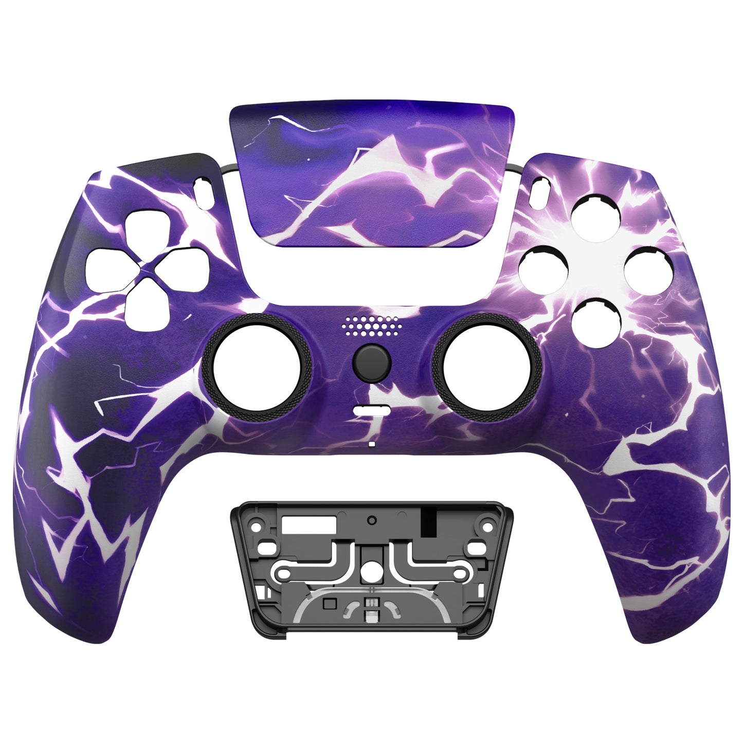 eXtremeRate LUNA Redesigned Replacement Front Shell with Touchpad Compatible with PS5 Controller BDM-010/020/030/040/050/060 - Thunder Magic