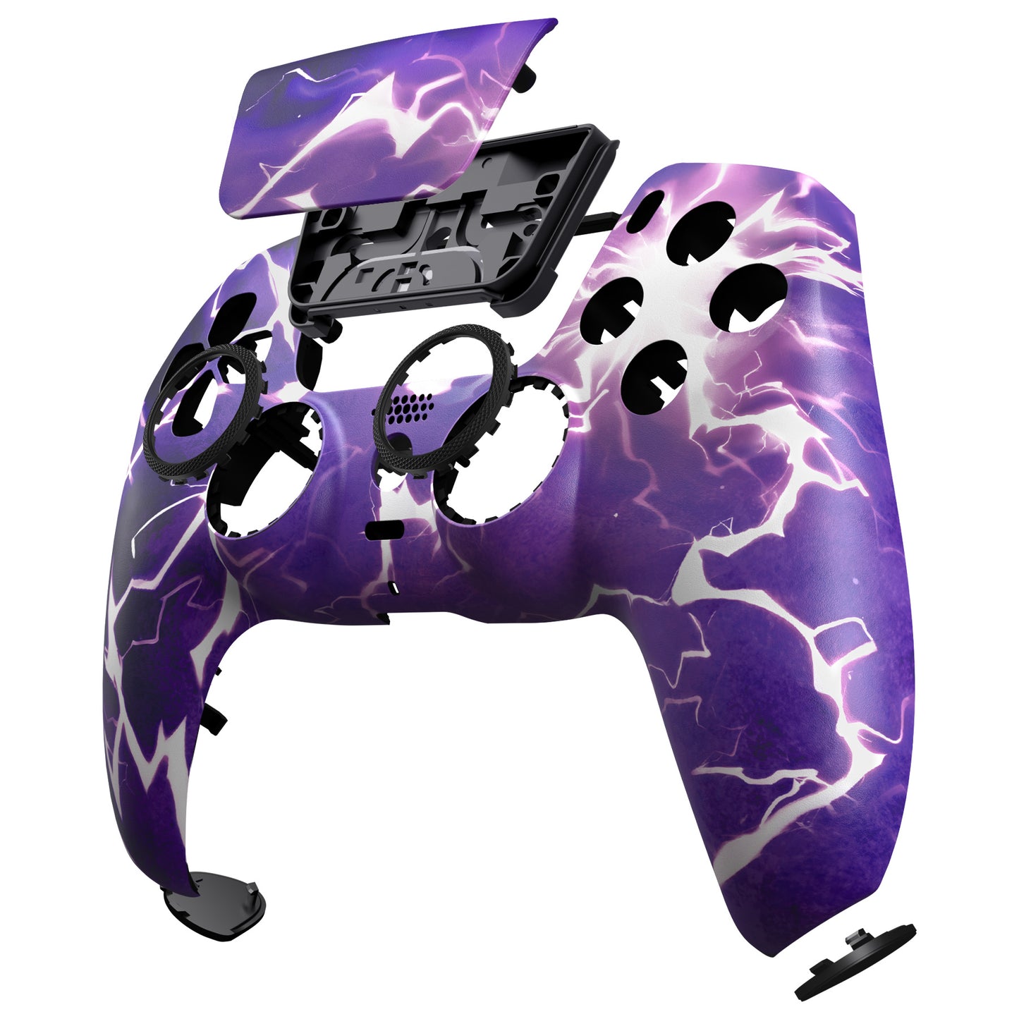 eXtremeRate LUNA Redesigned Replacement Front Shell with Touchpad Compatible with PS5 Controller BDM-010/020/030/040/050/060 - Thunder Magic