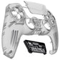 eXtremeRate LUNA Redesigned Replacement Front Shell with Touchpad Compatible with PS5 Controller BDM-010/020/030/040/050/060- Clear Black
