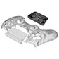 eXtremeRate LUNA Redesigned Replacement Front Shell with Touchpad Compatible with PS5 Controller BDM-010/020/030/040/050/060- Clear Black