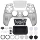 eXtremeRate LUNA Redesigned Replacement Front Shell with Touchpad Compatible with PS5 Controller BDM-010/020/030/040/050/060- Clear Black