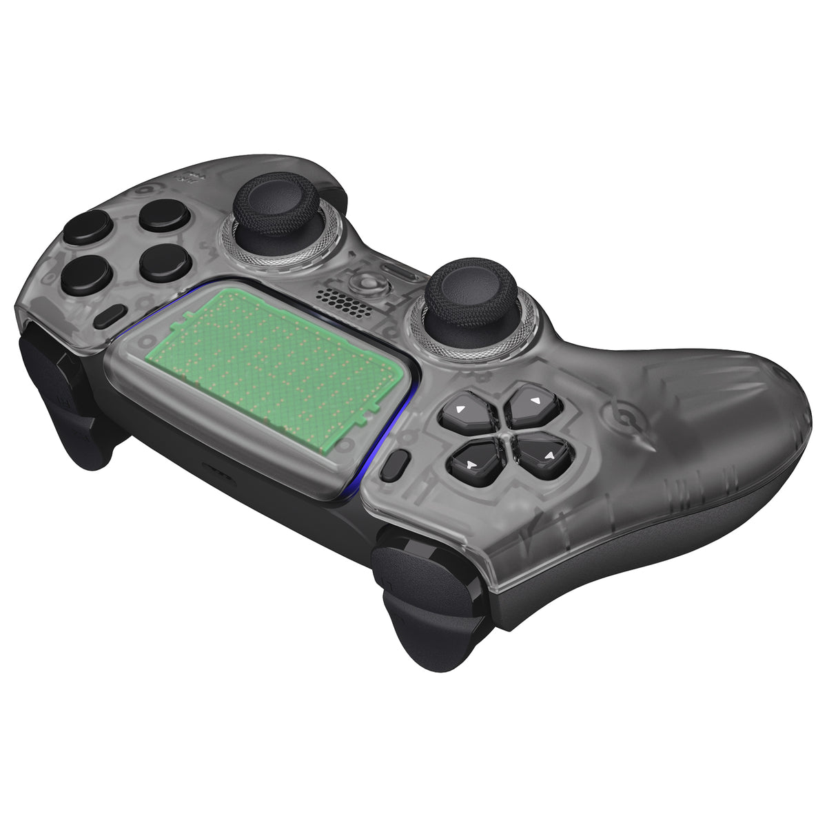 eXtremeRate LUNA Redesigned Replacement Front Shell with Touchpad Compatible with PS5 Controller BDM-010/020/030/040/050/060- Clear Black