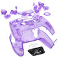 eXtremeRate LUNA Redesigned Replacement Full Set Shells with Buttons Compatible with PS5 Controller BDM-030/040 - Clear Atomic Purple eXtremeRate