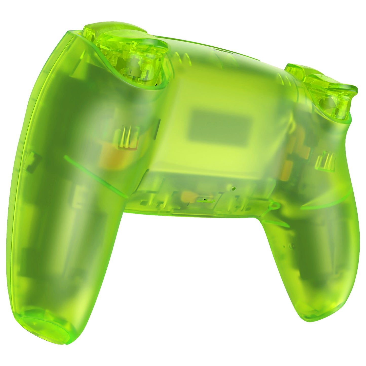 eXtremeRate LUNA Redesigned Replacement Full Set Shells with Buttons Compatible with PS5 Controller BDM-030/040/050 - Clear Lime Green