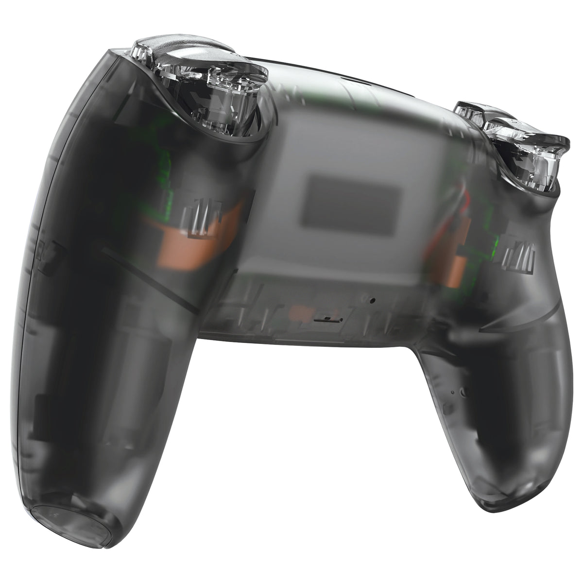 eXtremeRate LUNA Redesigned Replacement Full Set Shells with Buttons Compatible with PS5 Controller BDM-030/040/050/060 - Clear Black