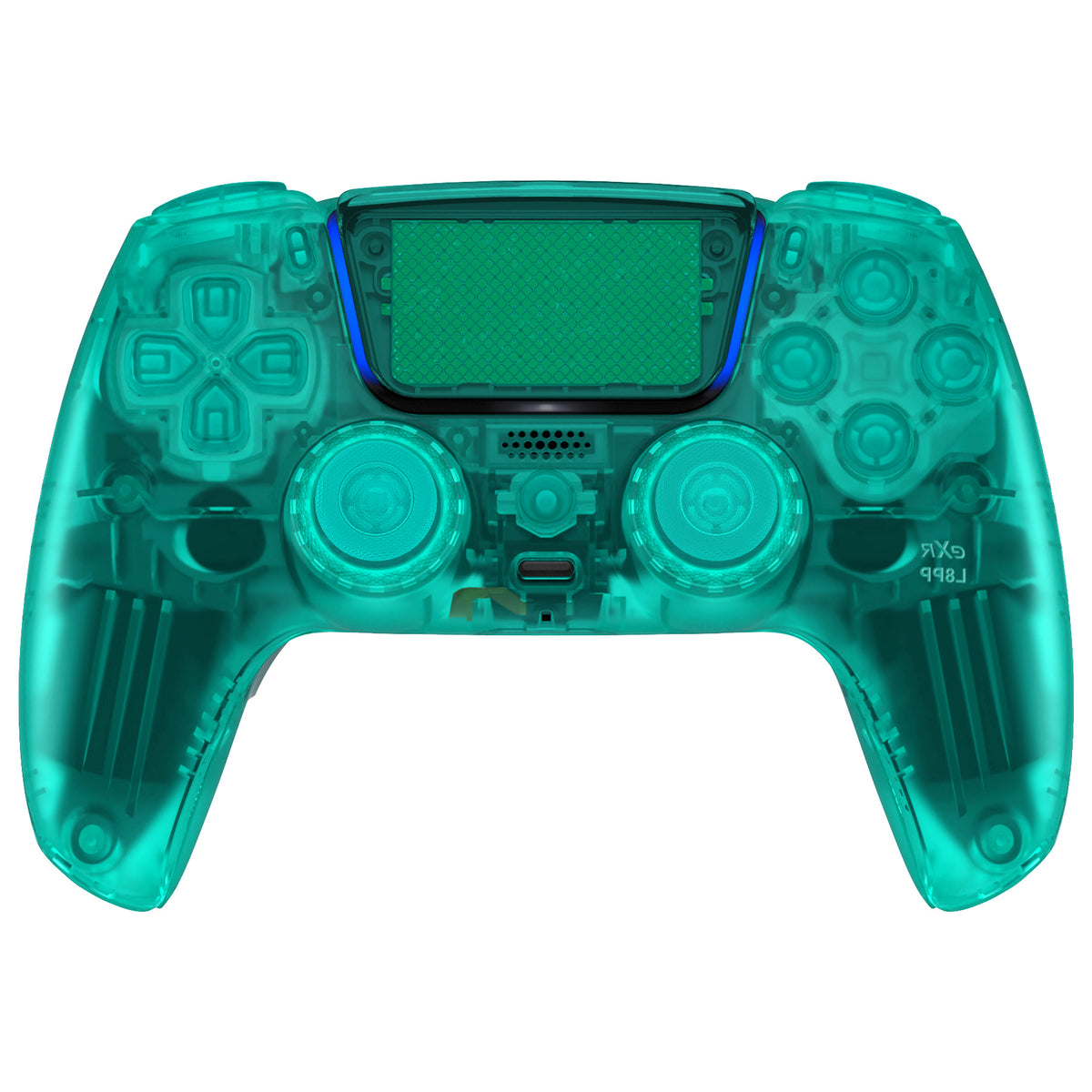 eXtremeRate LUNA Redesigned Replacement Full Set Shells with Buttons Compatible with PS5 Controller BDM-030/040/050/060 - Emerald Green